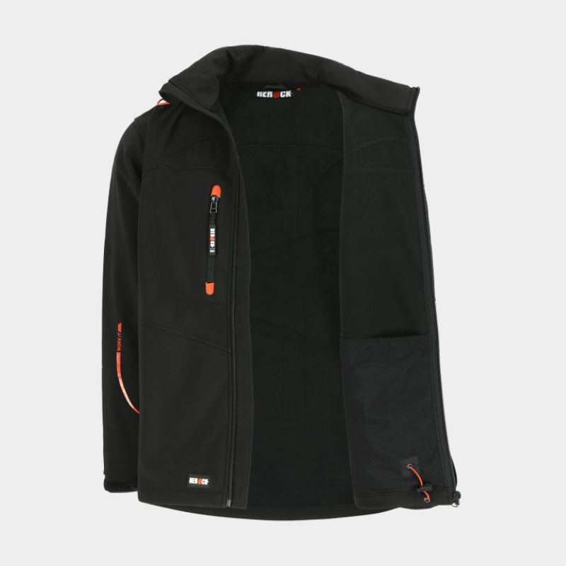 Herock Poseidon Soft Shell Jacket Black Workwear